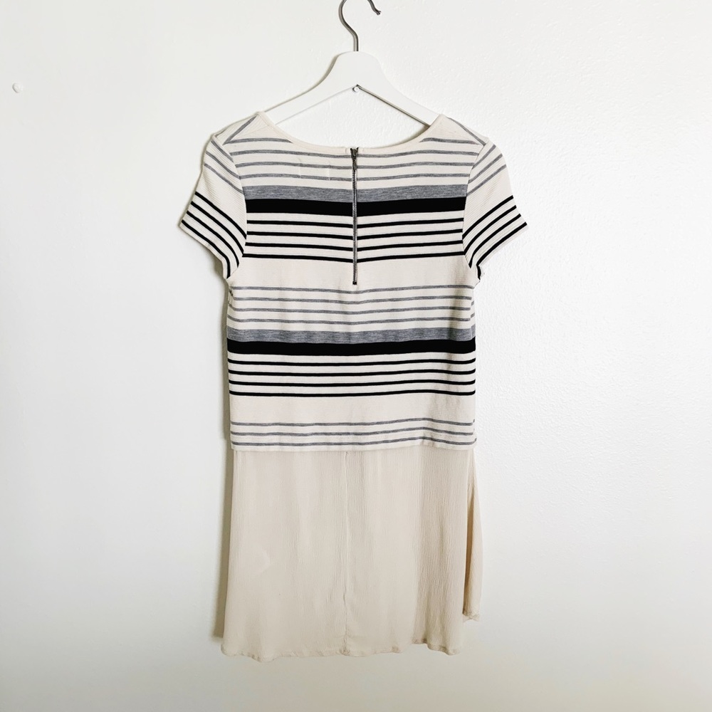 Anthro Deletta Black & Cream Striped Blouse S - Picture 6 of 7